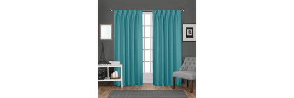 Exclusive Home Curtains Curtains Twill Woven Blackout Pinch Pleat Window Panel