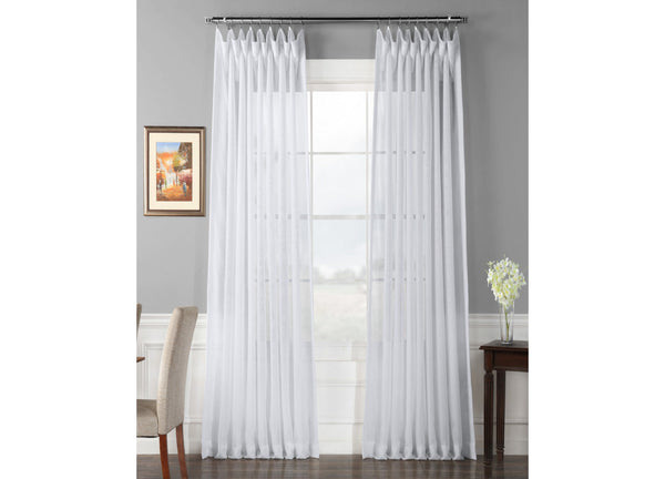 Exclusive Fabrics & Furnishings Double Layer Sheer Single Curtain Panel