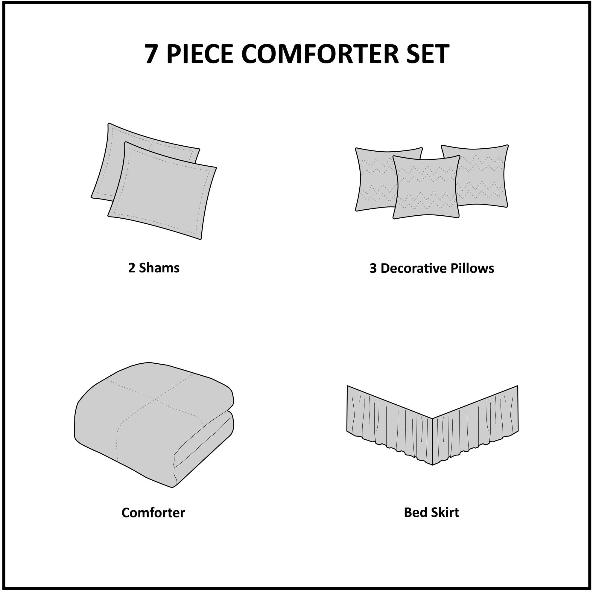 Madison Park Laurel 7 Piece Comforter Set