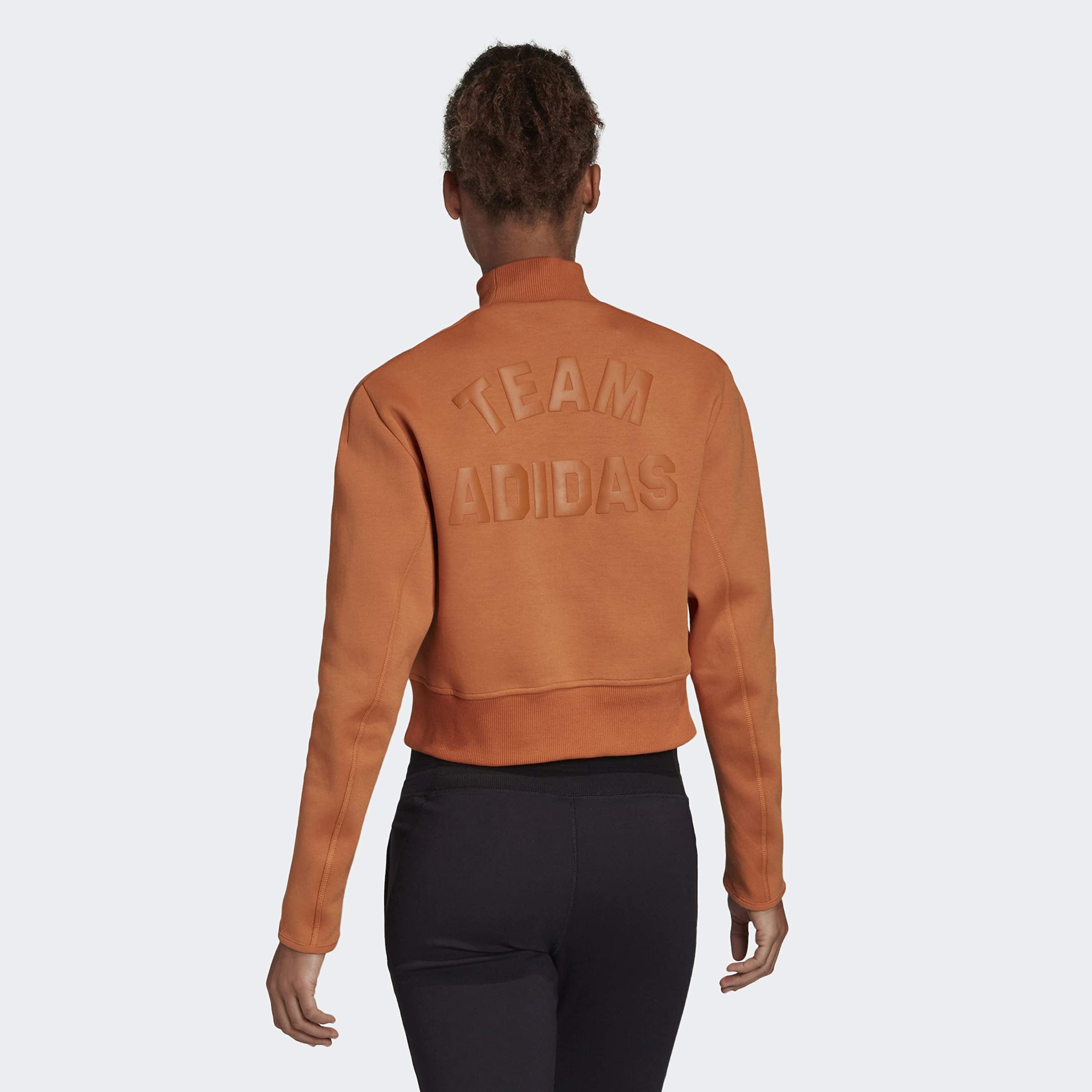Adidas Womens Teccop Crop Sweatshirt Color Copper
