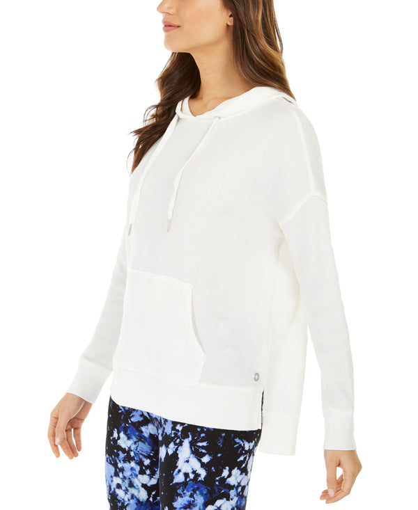 Calvin Klein Womens Performance High-Low Hoodie Color White