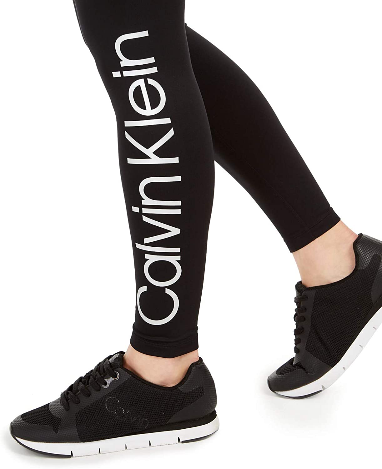Calvin Klein Womens Cold Gear Fleece-Lined High-Waist Leggings Color Black