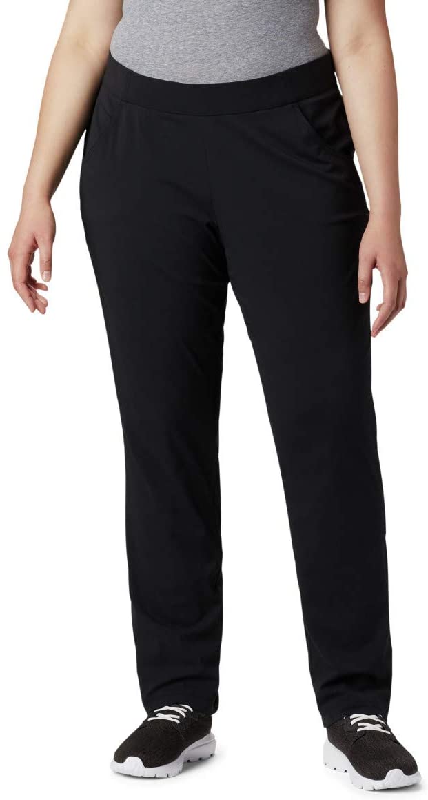 Columbia Womens Plus Size Anytime Casual Pull-On Pants Color Black