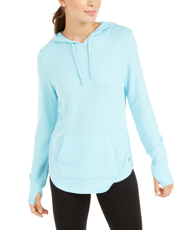 Ideology Womens Mushy-Knit Hoodie Color Bright Blue