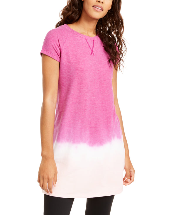 Ideology Womens Ombré Tunic Shirt Color Passion Berry