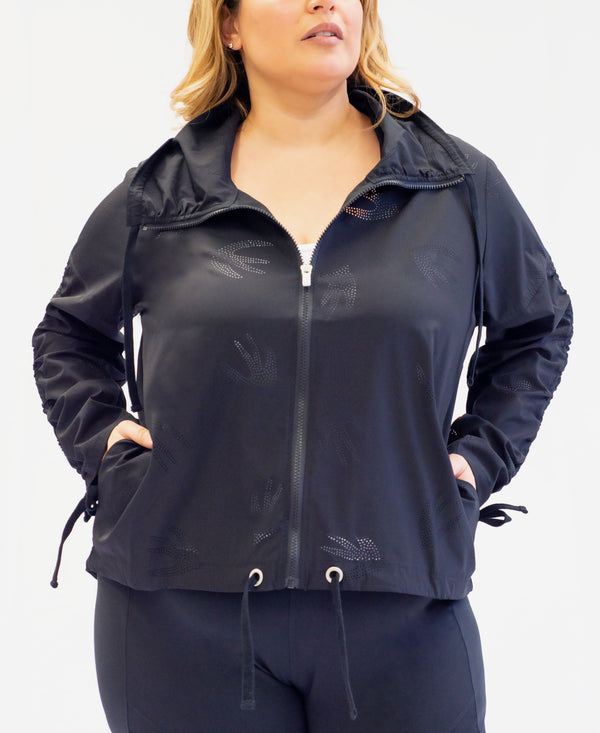 Nanette Lepore Womens Plus Size Windbreaker Jacket