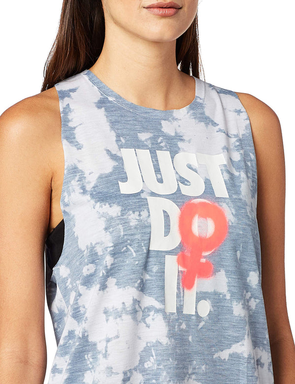 Nike Womens Icon Clash Rebel Tie Dye Tank Top Color Black/White
