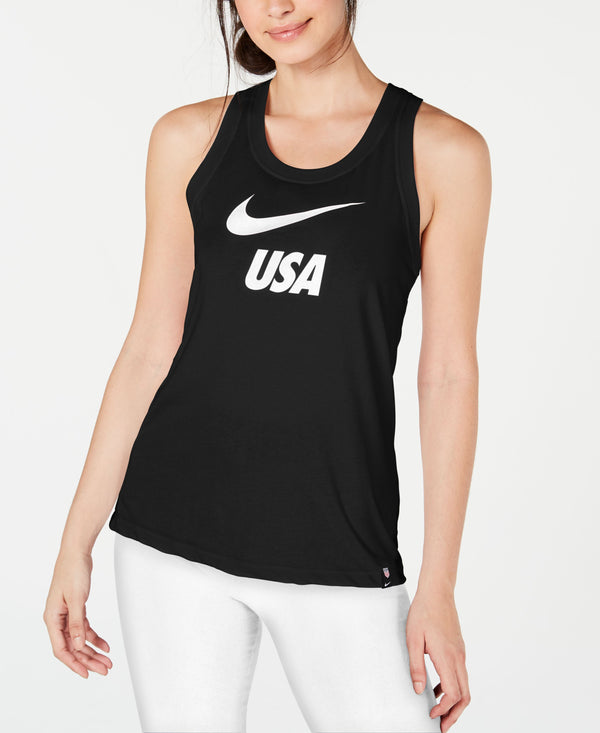 Nike Womens Dri Fit Logo Racerback Tank Top