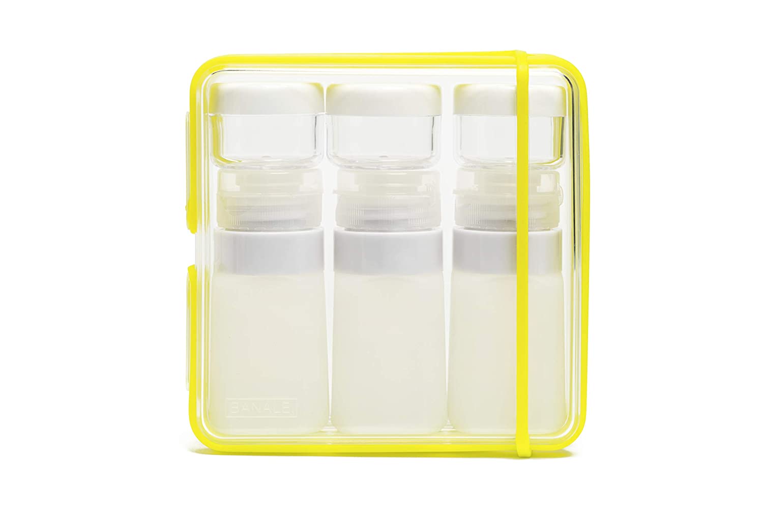 Banale Unisex Transparent And Squeezable Toiletry Containers Travel Kit 6 Piece