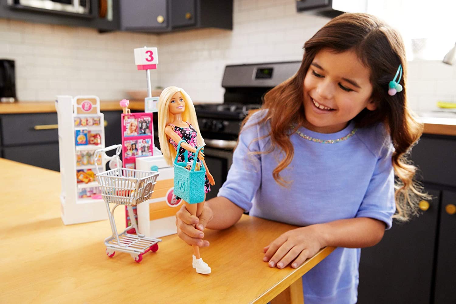 Barbie Aged 3 Plus Doll And Supermarket Playset