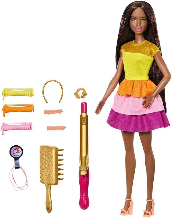 Barbie Aged 5 Plus Ultimate Curls Brunette Hair Doll And Playset