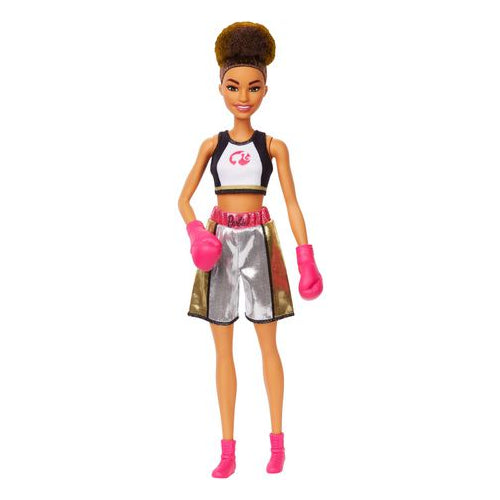 Barbie Aged 3 Plus Boxing Outfit Featuring Pink Boxing Gloves Doll And Playset