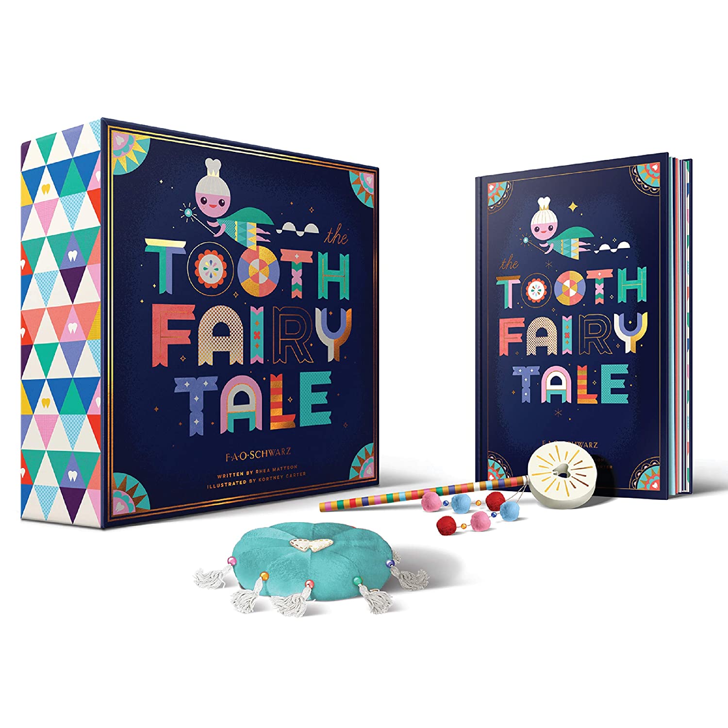FAO Schwarz Fairy Tale Book and Keepsake Box Includes Tooth Pillow Fairy Wand and Scrapbook First Lost Tooth Diary