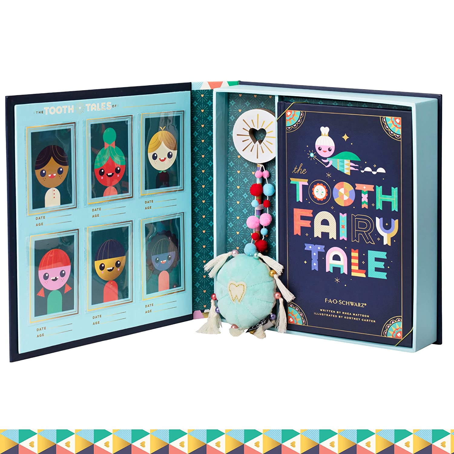 FAO Schwarz Fairy Tale Book and Keepsake Box Includes Tooth Pillow Fairy Wand and Scrapbook First Lost Tooth Diary