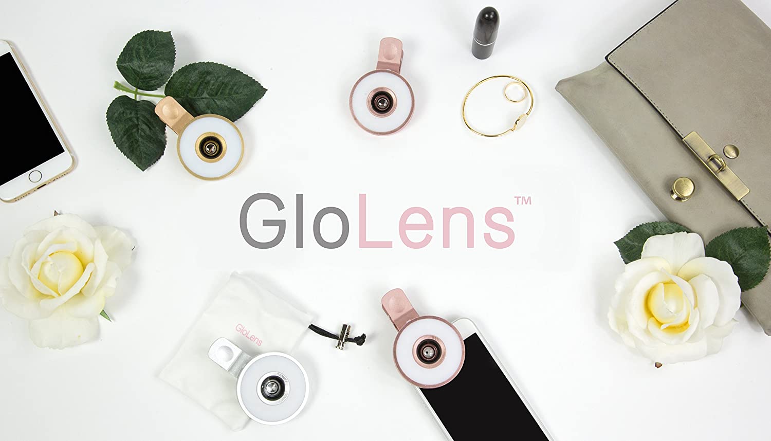 Fashionit Glolens Wide Angle Illuminating Selfie Cell Phone Lens Selfie Light