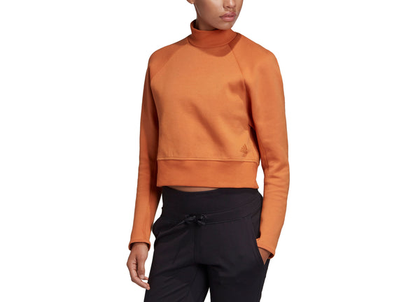 Adidas Womens Teccop Crop Sweatshirt Color Copper