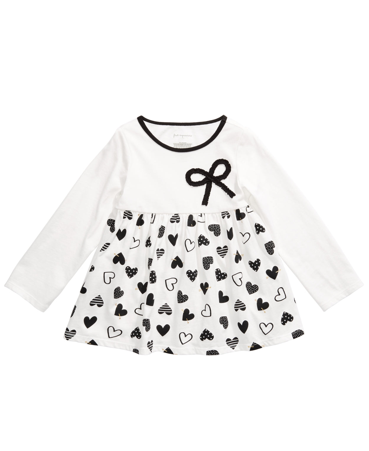 First Impressions Infant Girls Cotton Printed Hearts Tunic