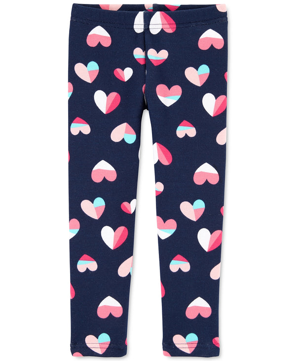 allbrand365 Designer Toddler Girls Heart Print Fleece Leggings