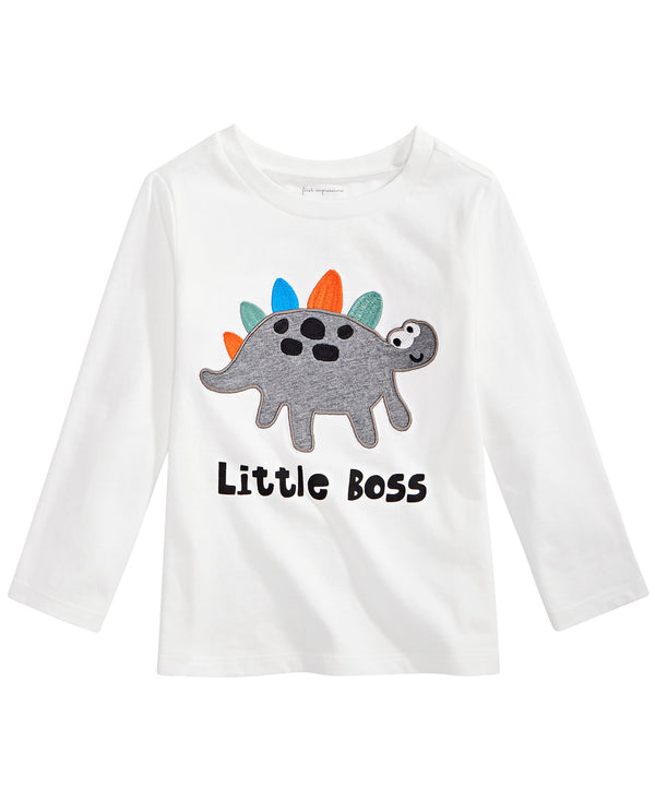 First Impressions Infant Boys Little Boss Dinosaur Print Cotton T-Shirt