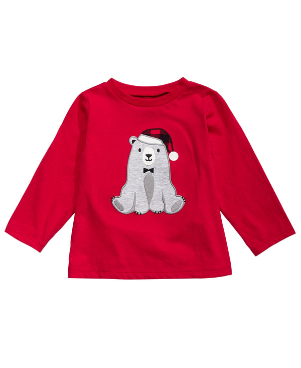 First Impressions Infant Boys Santa Bear Print T-Shirt