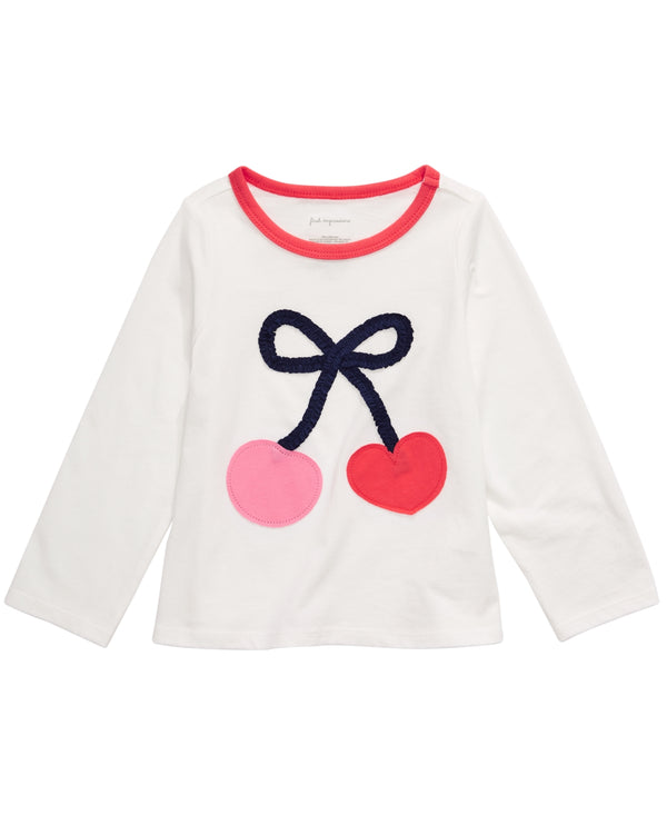 First Impressions Infant Girls Cherries Print Cotton T-Shirt
