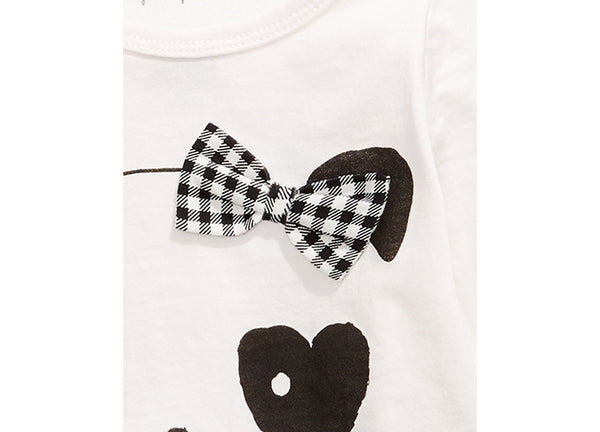 First Impressions Infant Girls Panda Hearts T-Shirt