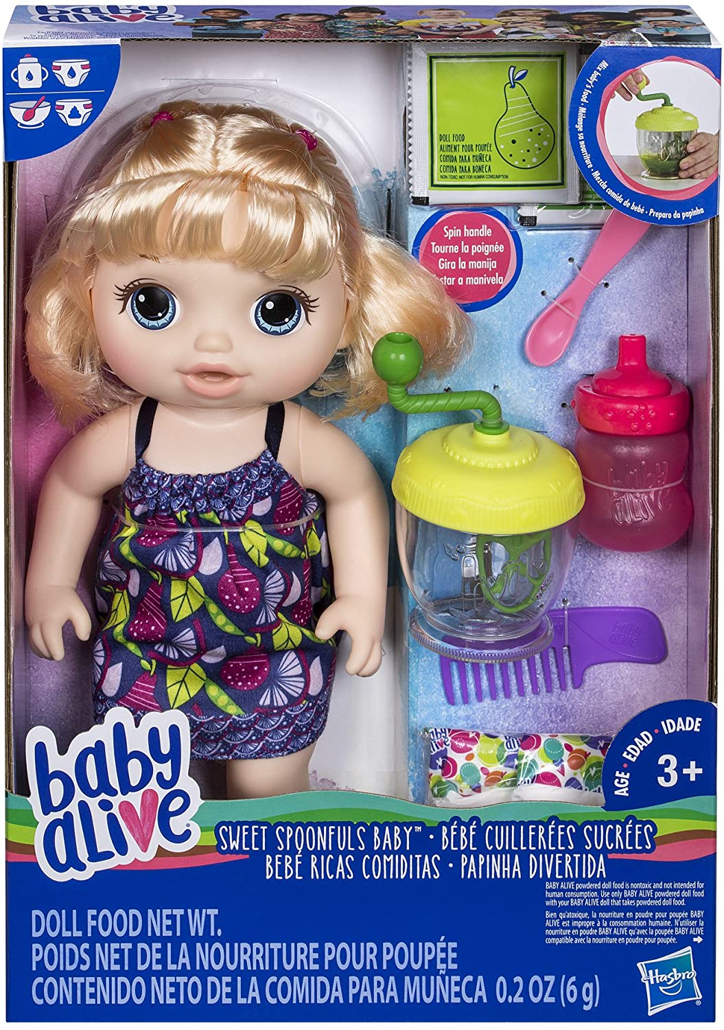 Baby Alive Aged 3+ Sweet Spoonfuls Blonde Doll And Playset Color Multi