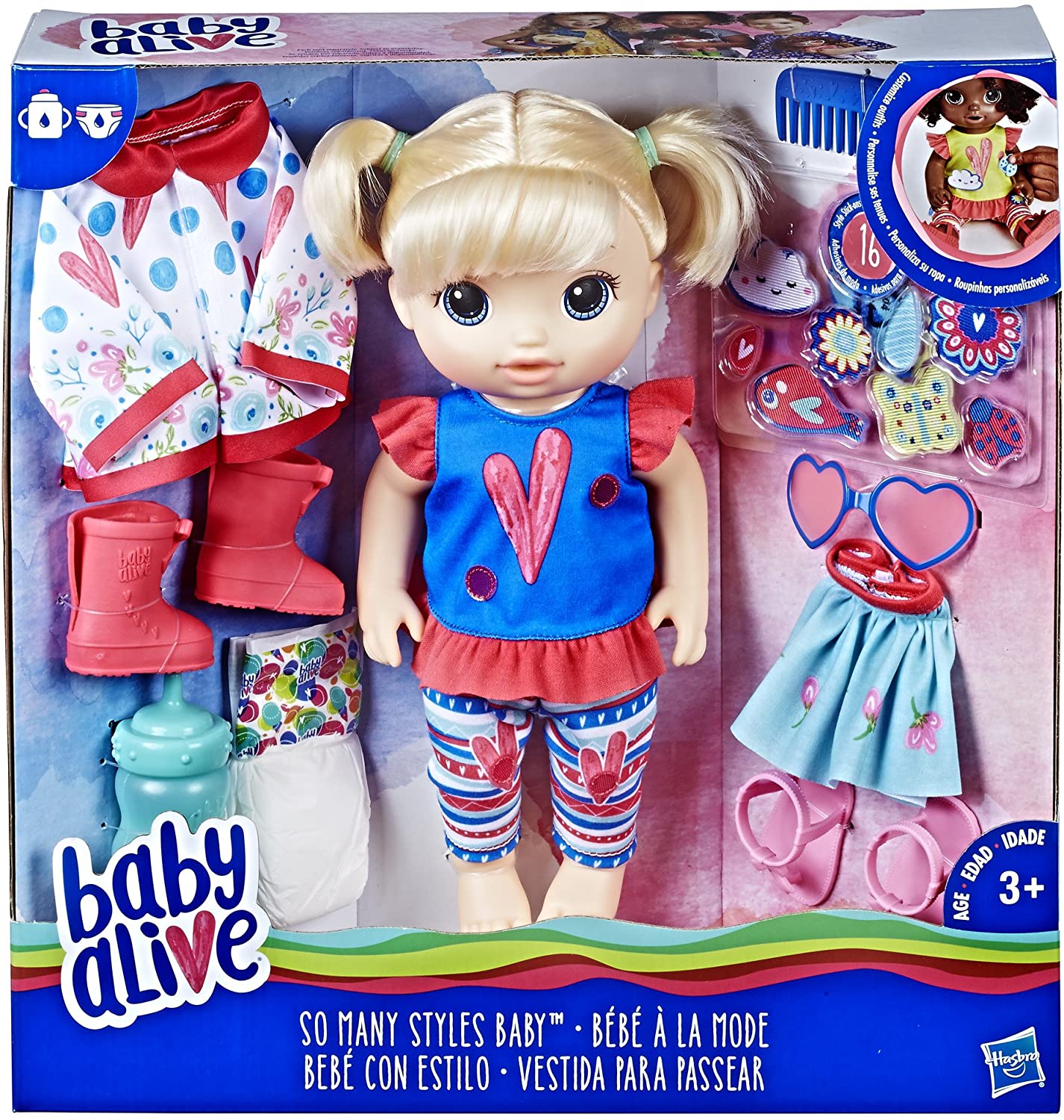 Baby Alive Aged 3 Plus So Many Styles Blonde Straight Hair Baby Playset