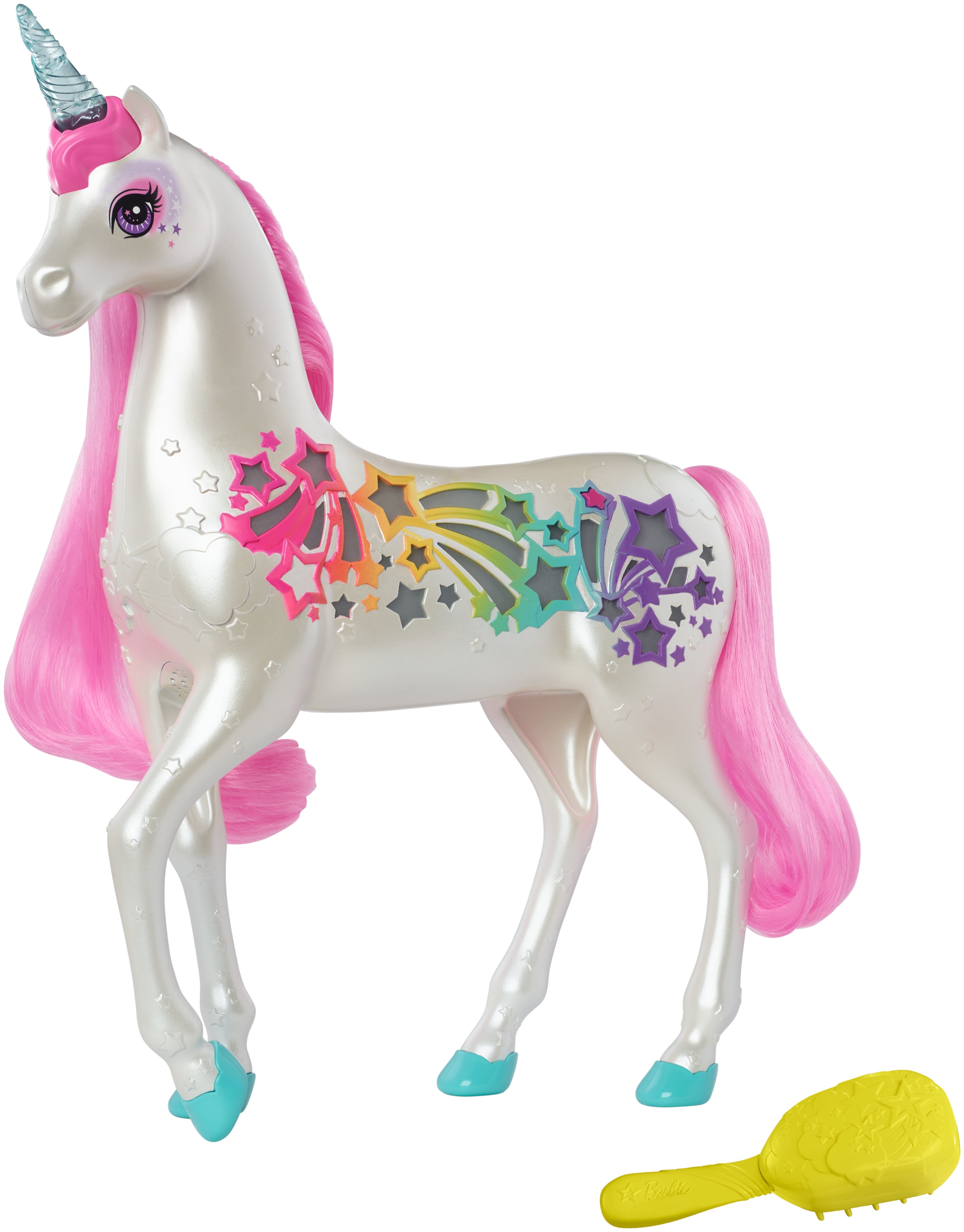 Barbie Aged 3 Plus Dreamtopia Brush N Sparkle Unicorn with Lights And Sounds Toys