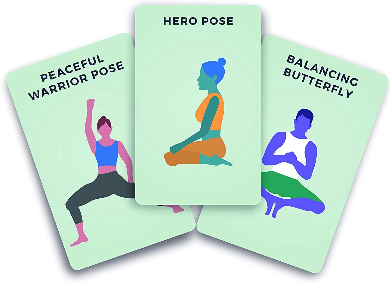 Gift Republic Unisex Yoga Poses Activity Cards 100 Cards Color Green