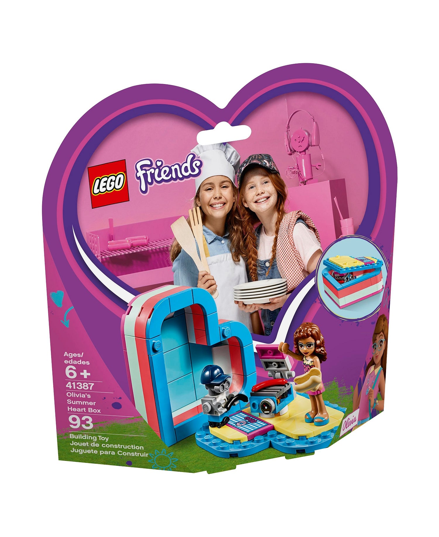 LEGO Aged 6 Plus Olivias Summer Heart Box Kit Of 93 Piece Set