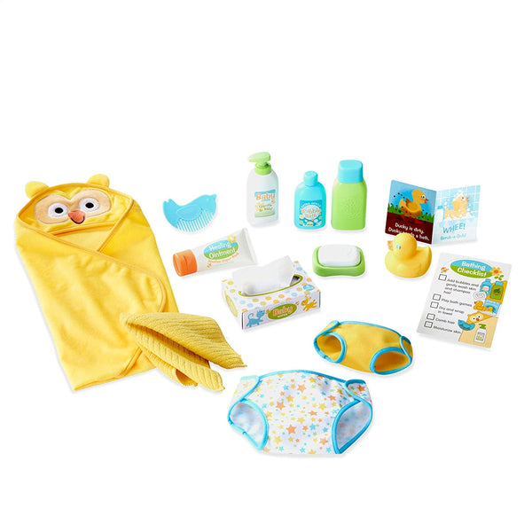 Melissa & Doug Mine To Love Changing And Bath Time Playset For Dolls With 19 Piece Sets
