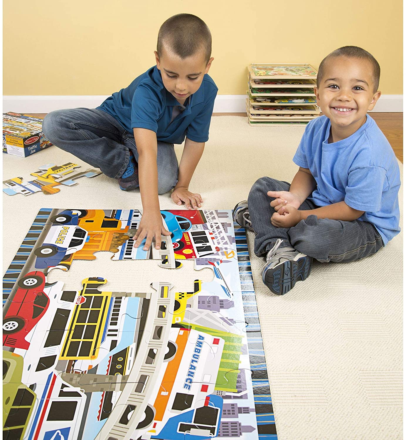Melissa & Doug Aged 3 Plus Traffic Jam Floor Puzzle With 24 Pieces Set