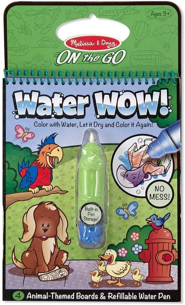 Melissa & Doug Aged 3 Plus Water Wow Animals On The Go Travel Activity Water Reveal Pad