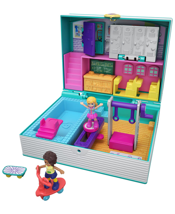 Polly Pocket Mini Middle School Compact with Dolls And Accessories