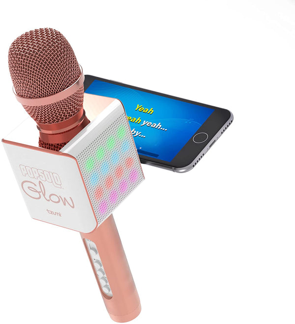 Tzumi PopSolo Glow Wireless LED Bluetooth Karaoke Microphone