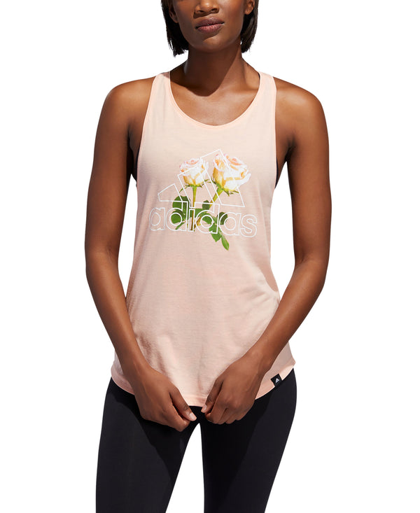 Adidas Womens Floral Essential Tank Top