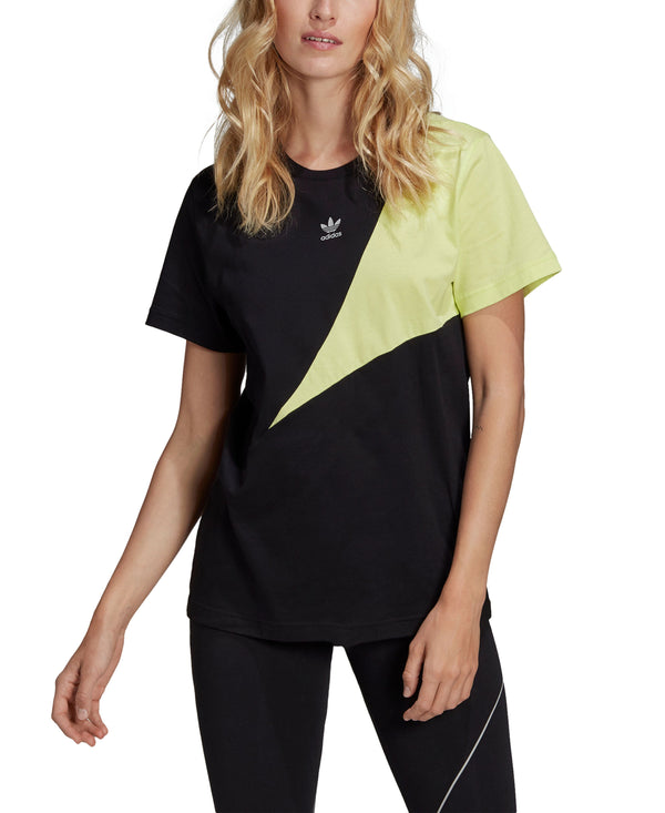 Adidas Womens Colorblocked Boyfriend T-Shirt Color Black