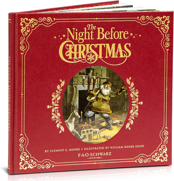 FAO Schwarz 1001876 The Night Before Christmas Premiere Genuine Leather-Bound Book
