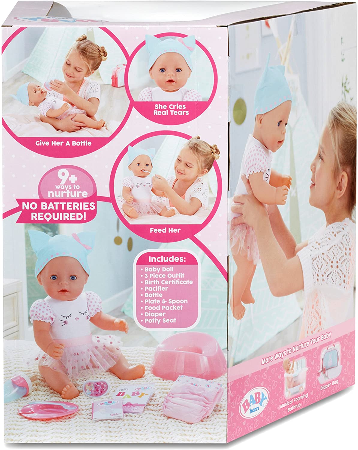 Baby Born Aged 3 Plus Interactive Doll With Blue Eyes