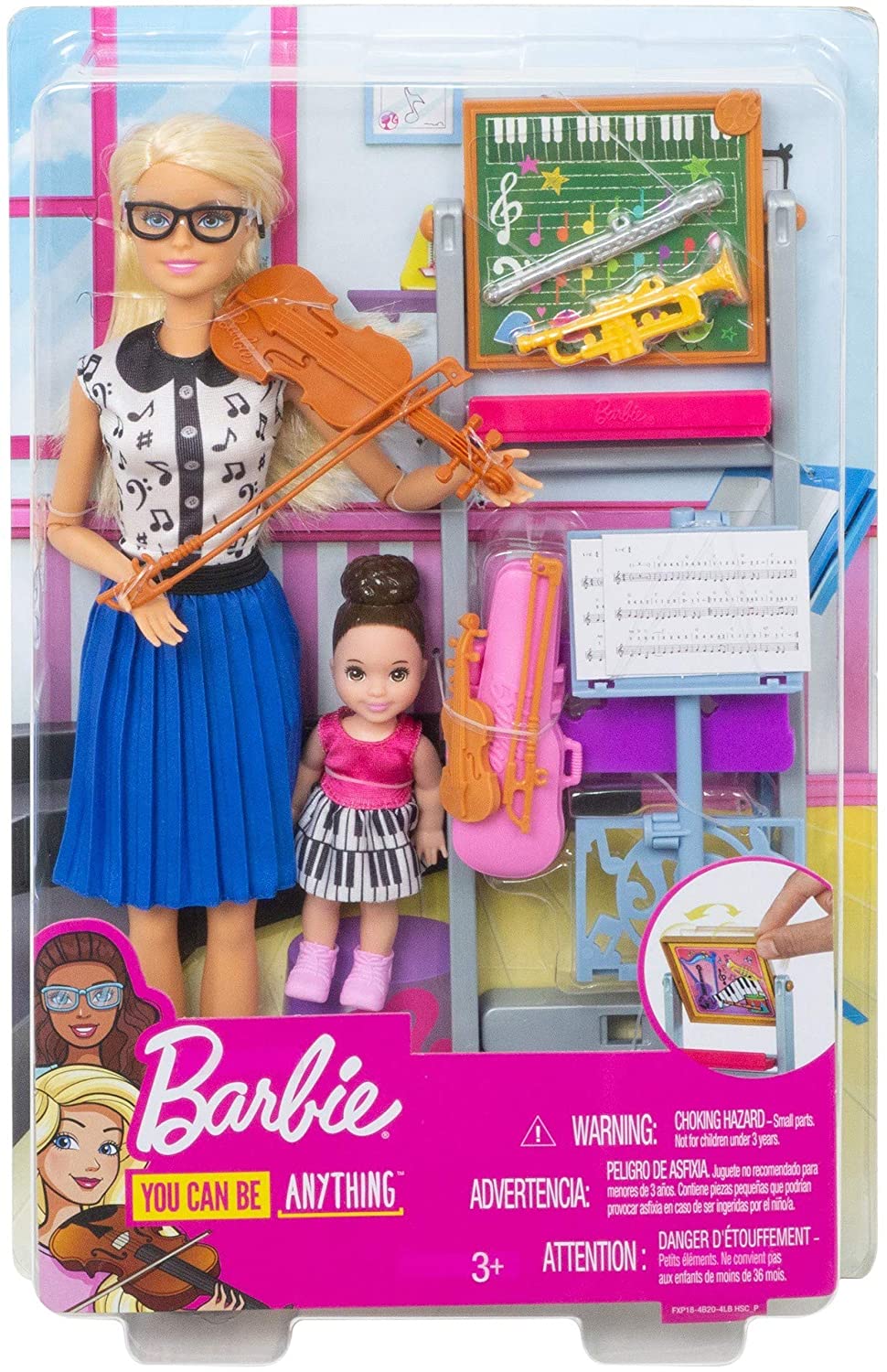 Barbie Aged 3 Plus Music Teacher Doll And Student Doll Playset