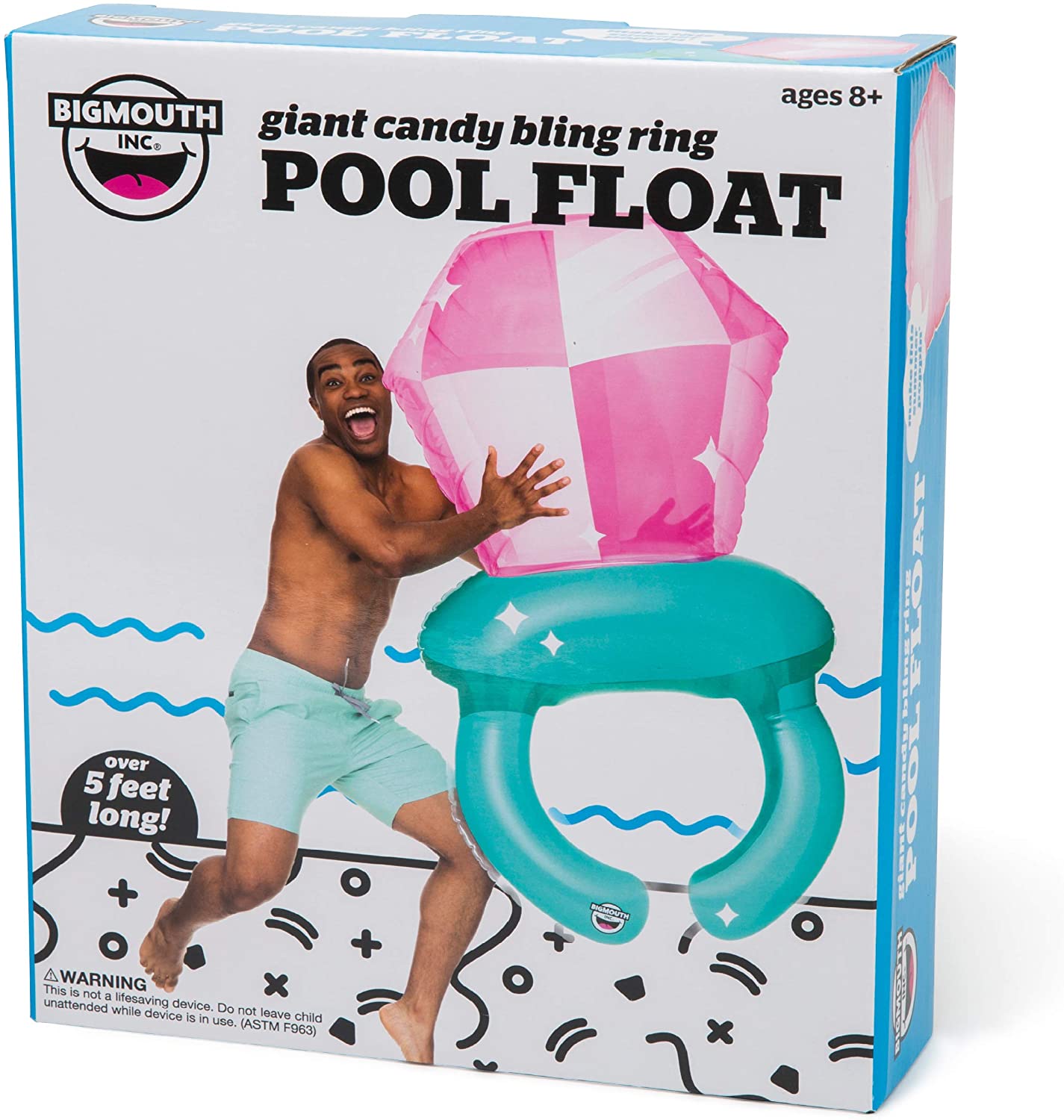 BigMouth Inc Aged 8 Plus Candy Bling Ring Pool Float