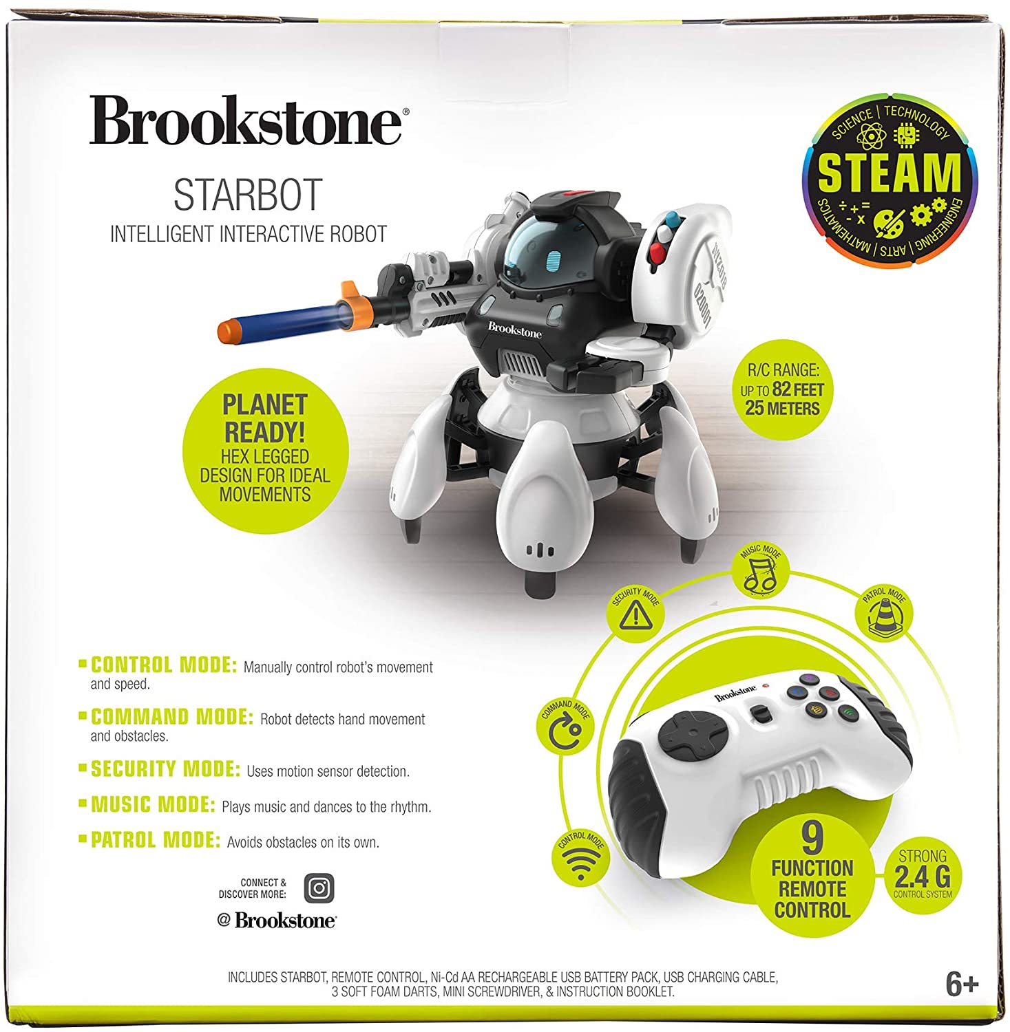 Brookstone Age 6 Plus Starbot Intelligent Interactive Robot