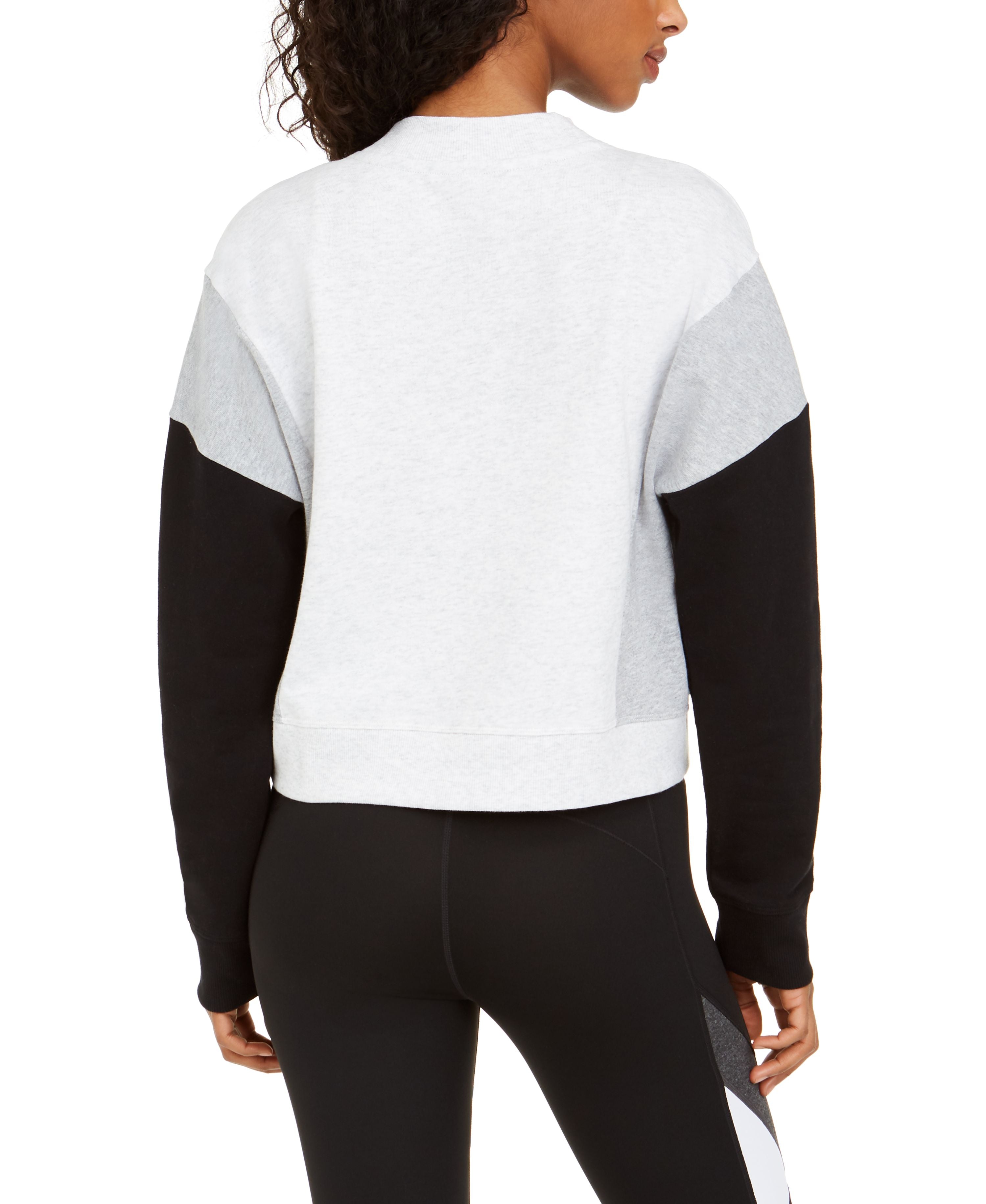 Calvin Klein Womens Colorblocked Fleece Sweatshirt