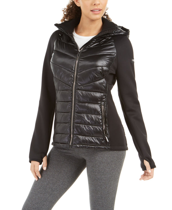 Calvin Klein Womens Mixed media Quilted Jacket