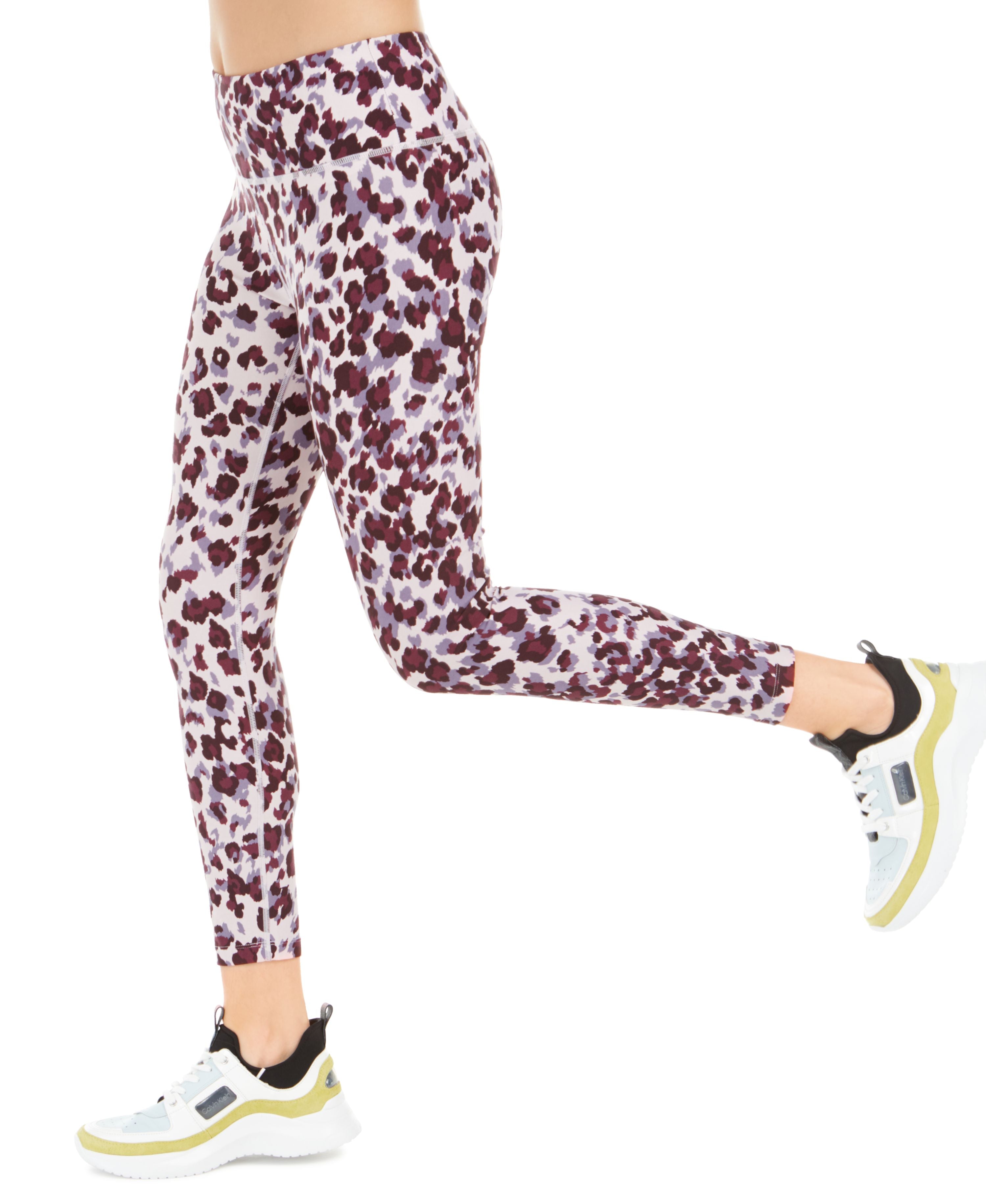 Calvin Klein Womens Leopard Print High Waist Leggings PF9P7879-3WK