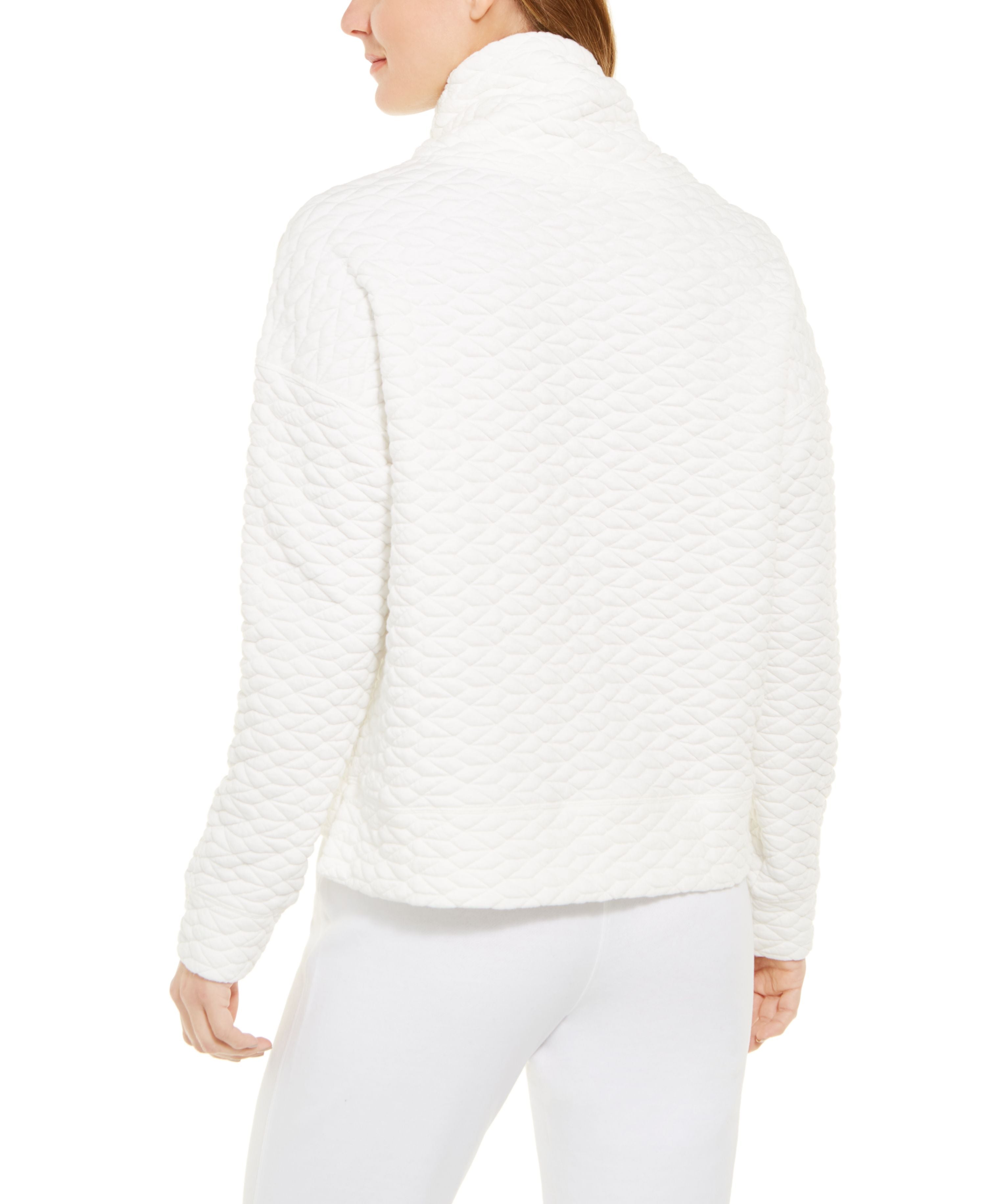 Calvin Klein Womens Performance Quilted Cowlneck Sweatshirt