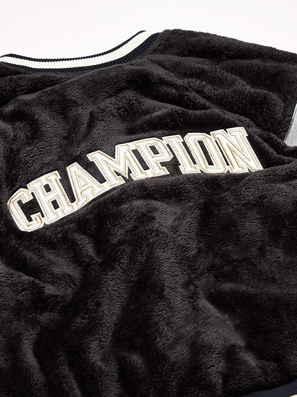 Champion LIFE Women's Super Fleece Faux Fur Jacket-Felt C, Black, Large