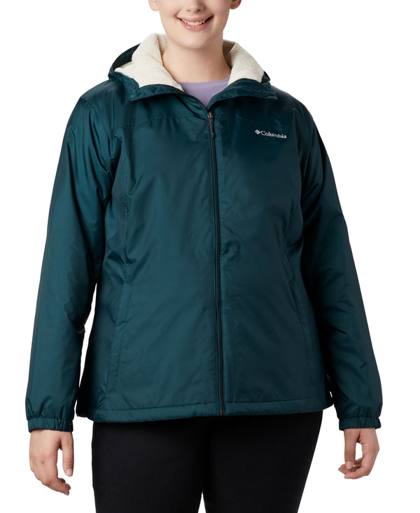 Columbia Women's Plus Size Switchback Sherpa Lined Jacket, Dark seas, 1X