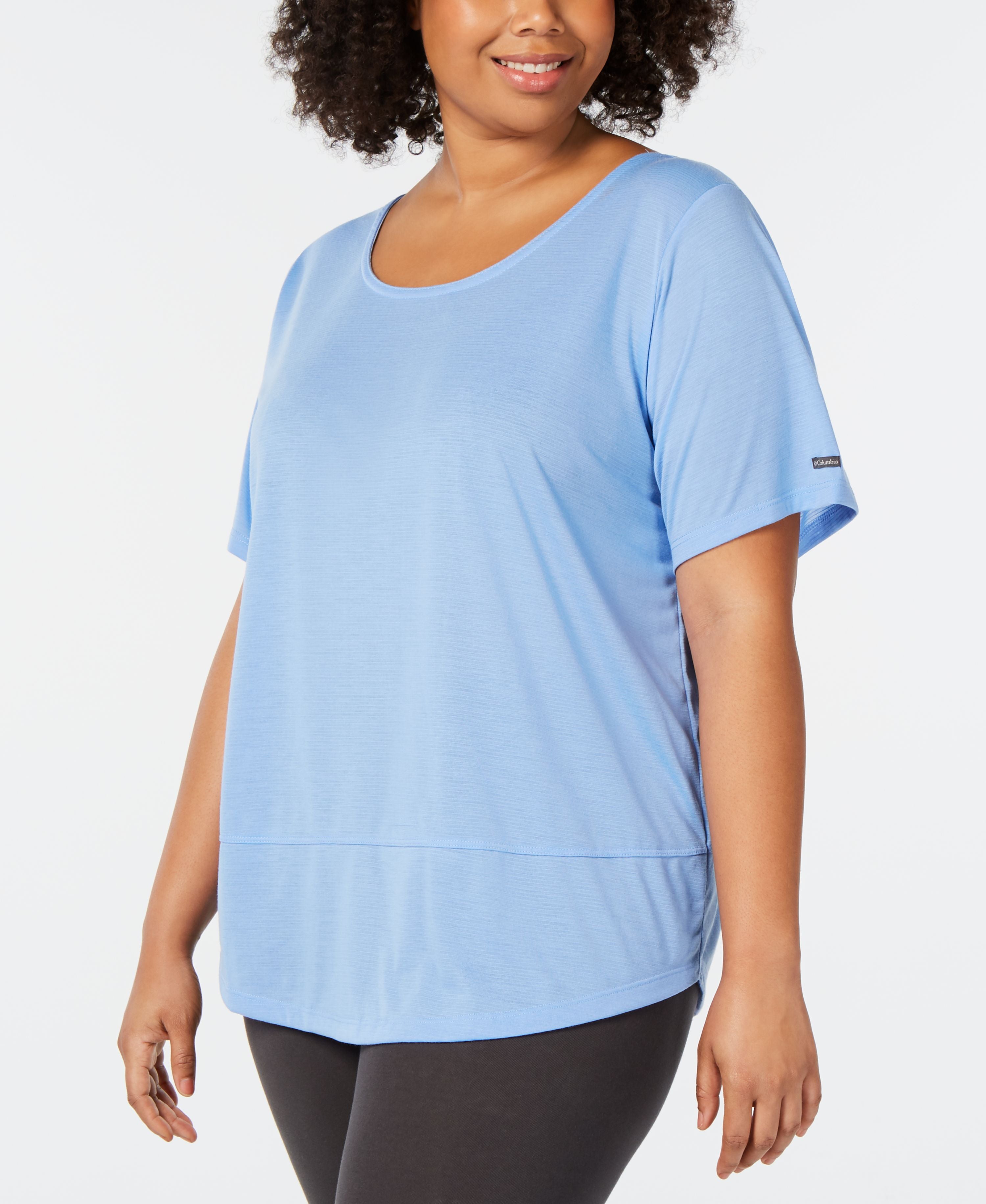 Columbia Womens Plus Size Casual Ss Shirt Active T-shirt